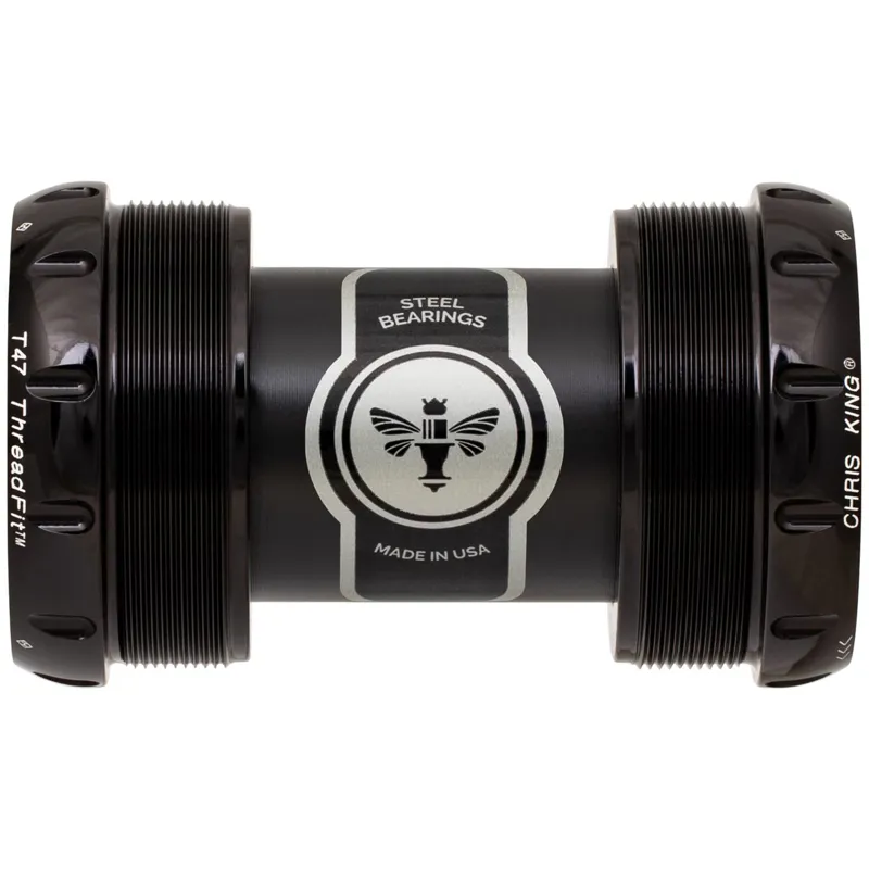 Chris King ThreadFit T47 30x 68-73mm Ceramic Bearings Bottom Bracket in Black
